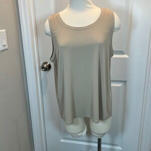 Compliments by Kirstin John Tank‎ Top Beige Sleeveless Size 1X
